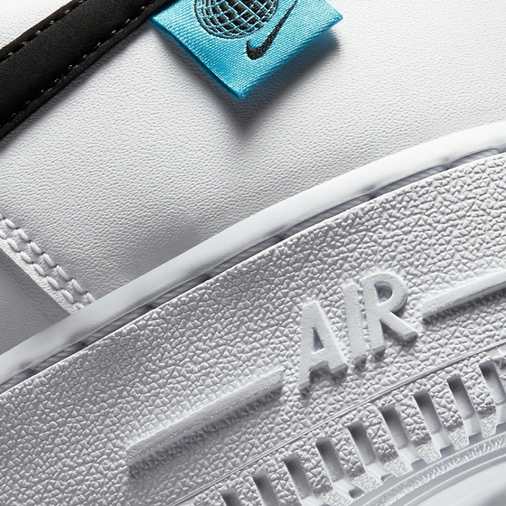 Nike Air Force 1 '07LV8 White/Blue Fury/Black - Picture 6 of 6